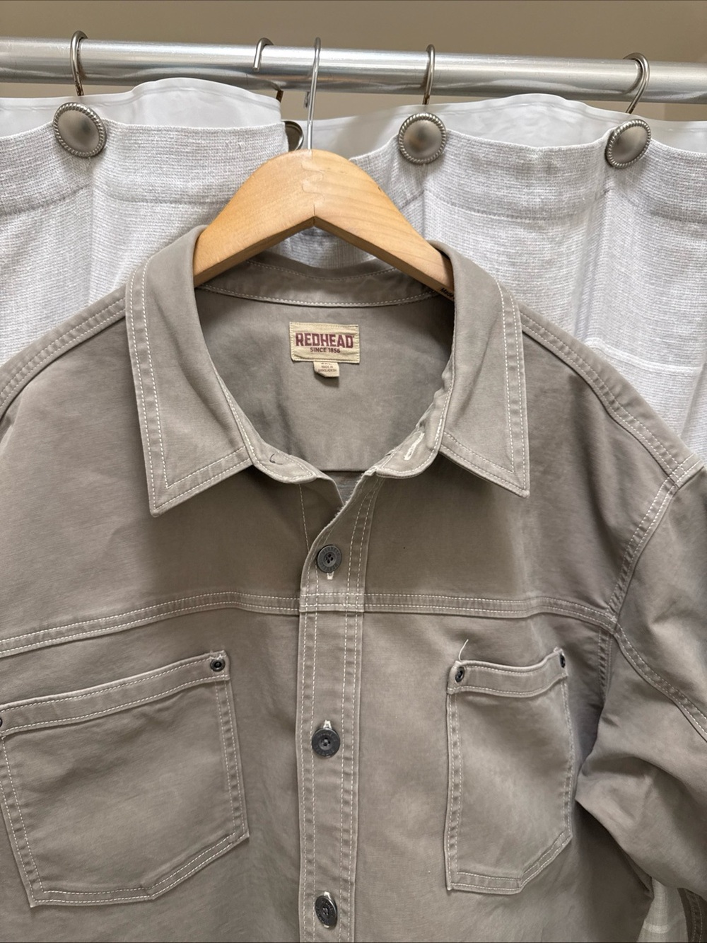 RedHead Men's Taupe Utility Shirt Jacket